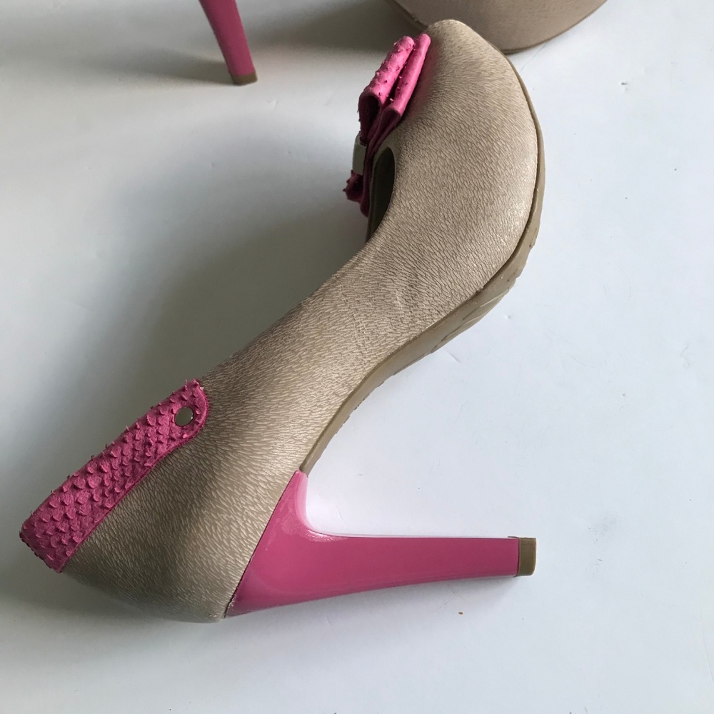 Ramarin open toe leather pumps Sz 7 (S-61) - Picture 7 of 8
